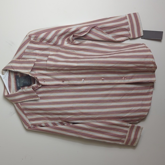 NWT 100% Cotton Striped Button Down Blouse Women's Small - Picture 1 of 7